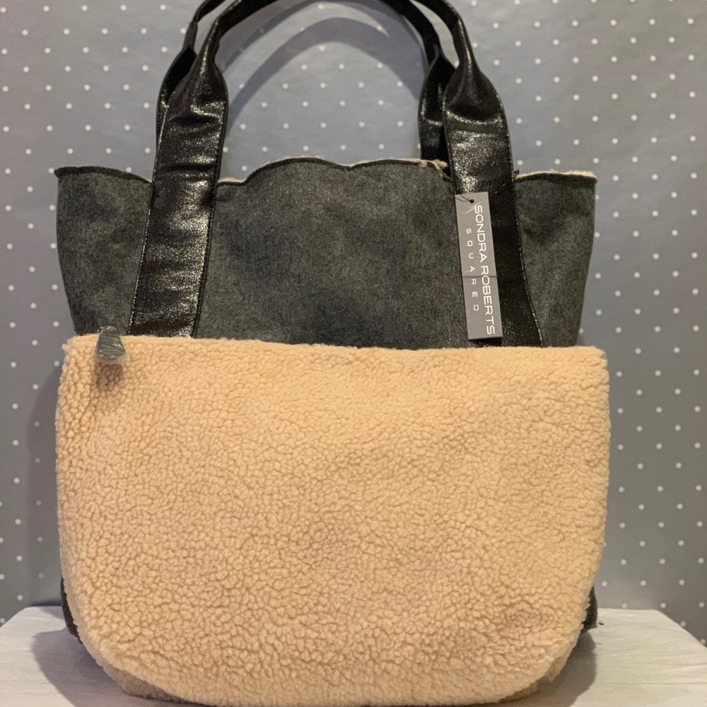 Sondra Roberts Squared 2pieceReversible Vegan Tote